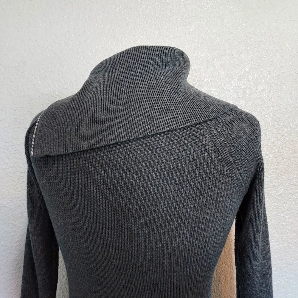 WHBM Slate Gray Ribbed Sweater Size XXSP